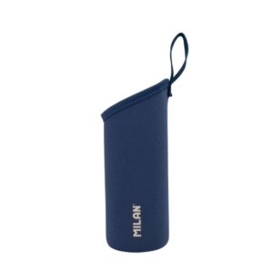 milan 430 since 1918 funda de neopreno para botellas isotermicas de 0.59l agarre antideslizante ayuda a mantener la temperatura protege la botella color azul marino