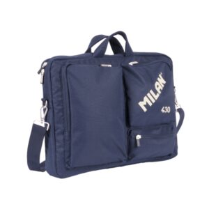 milan 430 since 1918 maletin para portatiles hasta 17" cierre de cremallera 3 compartimentos 42x34x9cm color azul