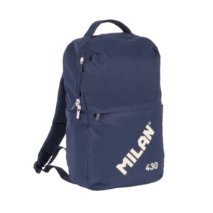 milan 430 since 1918 mochila 15l compartimento para portatiles hasta 14" cierre de seguridad 42x28x15cm color azul