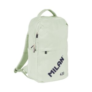 milan 430 since 1918 mochila 15l compartimento para portatiles hasta 14" cierre de seguridad 42x28x15cm color menta