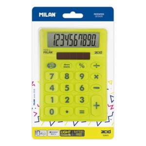 milan acid calculadora de sobremesa 10 digitos blister color amarillo