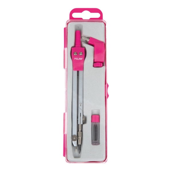 milan acid compas universal incluye adaptador y minas de recambio color rosa