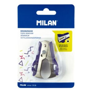milan acid quitagrapas recubrimiento plastico cierre de seguridad color azul