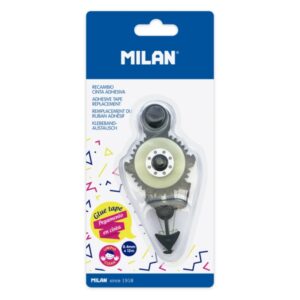 milan acid recambio de pegamento en cinta multiusos multisuperficies 8.4mm x 12m color transparente