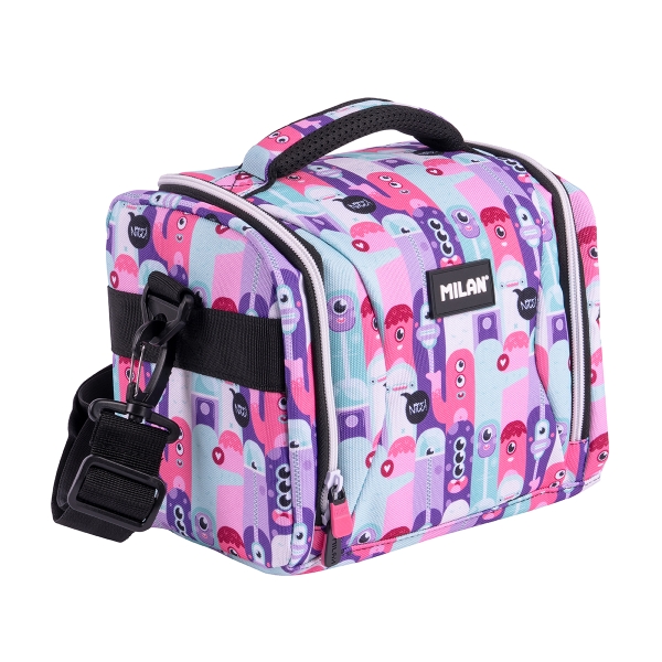 milan aliens 2 bolsa isotermica porta alimentos de 5l gran capacidad apertura total 24.5x20x16cm color rosa