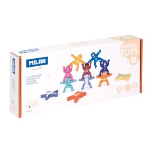 milan aliens tower juguete educativo de madera torres apilables de 1 a 6 jugadores multicolor