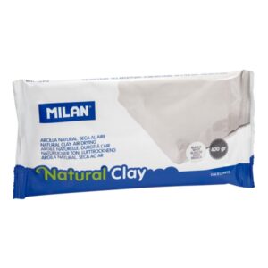 milan arcilla natural seca al aire 400g color blanco