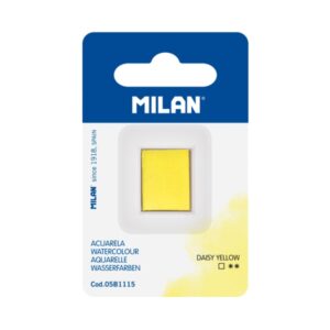 milan art acuarela de recambio medio godet color amarillo