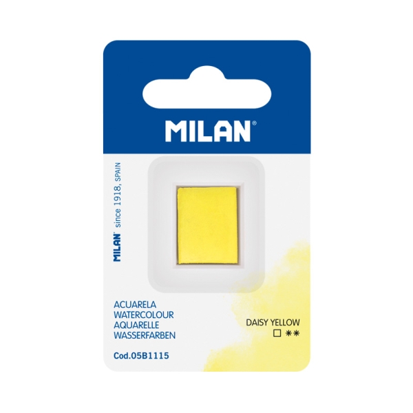 milan art acuarela de recambio medio godet color amarillo