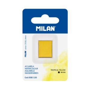 milan art acuarela de recambio medio godet color amarillo