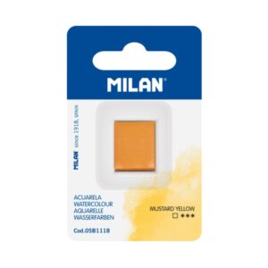 milan art acuarela de recambio medio godet color amarillo