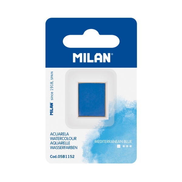 milan art acuarela de recambio medio godet color azul