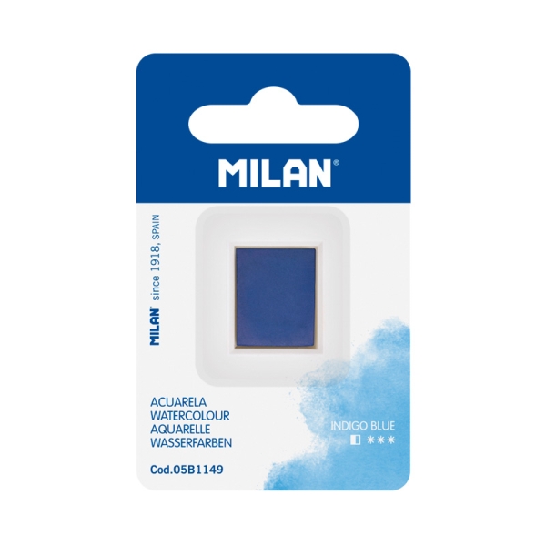 milan art acuarela de recambio medio godet color azul