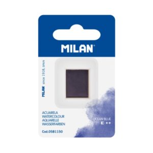 milan art acuarela de recambio medio godet color azul