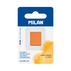 milan art acuarela de recambio medio godet color naranja