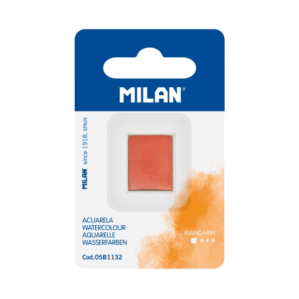 milan art acuarela de recambio medio godet color naranja