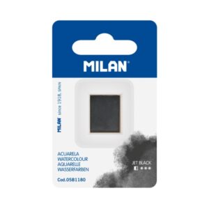 milan art acuarela de recambio medio godet color negro