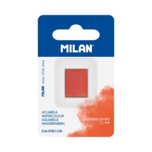 milan art acuarela de recambio medio godet color rojo