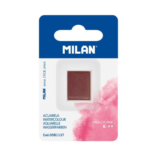 milan art acuarela de recambio medio godet color rosa