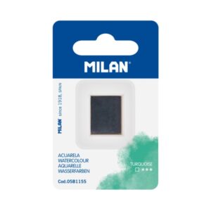 milan art acuarela de recambio medio godet color turquesa
