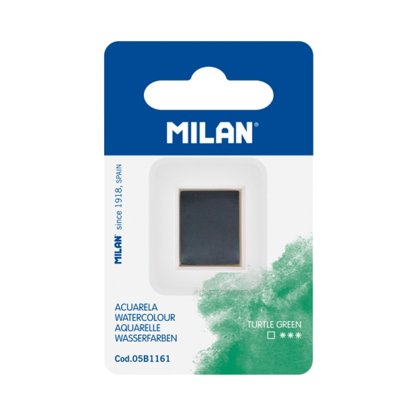 milan art acuarela de recambio medio godet color verde