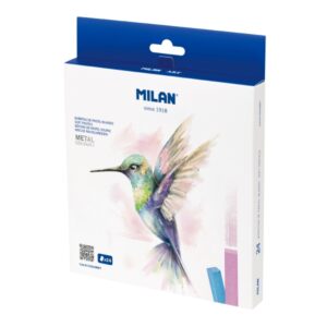 milan art pack de 24 barritas pastel blando colores metalizados colores surtidos