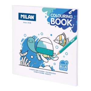 milan blue odyssey cuaderno para colorear microperforado tematica fauna marina 20 ilustraciones detalladas