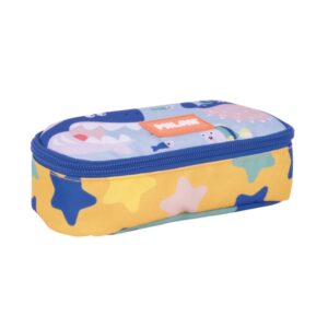 milan blue odyssey estuche portatodo ovalado cierre con cremallera malla interior 20.5x9x5.5cm multicolor