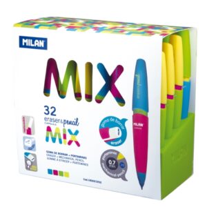 milan capsule mix expositor con 32 portaminas 0.7mm dureza 2b colores surtidos
