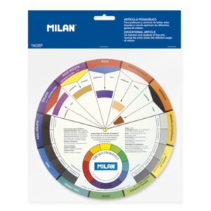 milan circulo cromatico pedagogico visualiza mezclas de colores 23.5cm color blanco