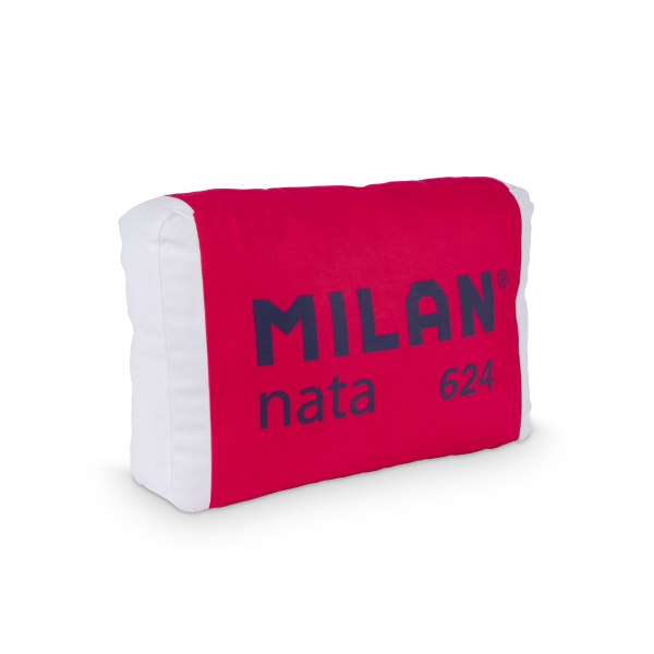 milan cojin con forma de goma milan nata 624 terciopelo mate 47.5x31.5x11.5cm color rojo