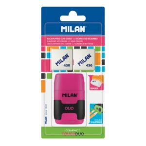 milan compact touch duo afilaborra 2 gomas de recambio cuchilla de acero de seguridad colores surtidos