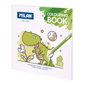 milan dino land cuaderno para colorear microperforado tematica dinosaurios 20 ilustraciones detalladas