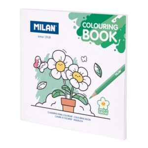 milan green & grow cuaderno para colorear microperforado tematica naturaleza 20 ilustraciones detalladas