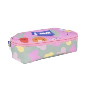 milan green and grow estuche portatodo ovalado cierre con cremallera malla interior 20.5x9x5.5cm multicolor