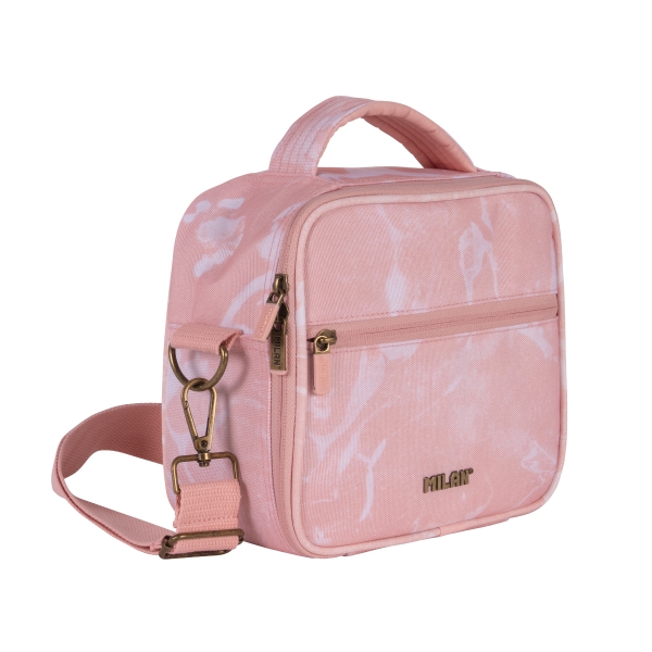 milan lava bolsa isotermica porta alimentos de 3.5l incluye 3 recipientes 23x20x11cm color rosa