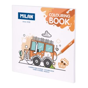 milan let's go trip cuaderno para colorear microperforado tematica vehiculos 20 ilustraciones detalladas