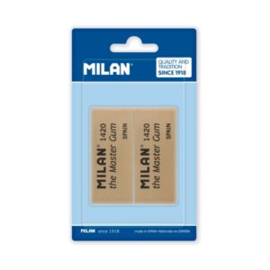milan master gum pack de 2 gomas para bellas artes miga de pan caucho sintetico color marron