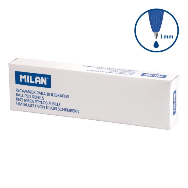 milan p1 touch pack de 50 recambios punta de 1mm color azul