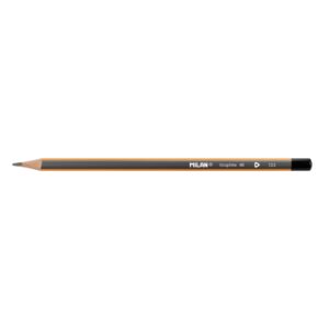 milan lapices de grafito 4b triangular color naranja