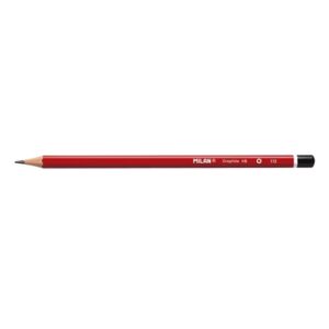 milan lapices de grafito hb hexagonales color rojo