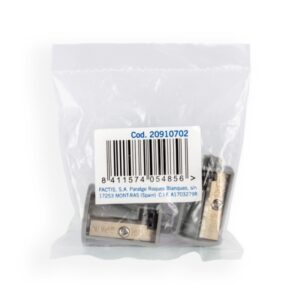 milan pack de 2 sacapuntas de recambio para sacapuntas electrico doble maxi y regular color transparente