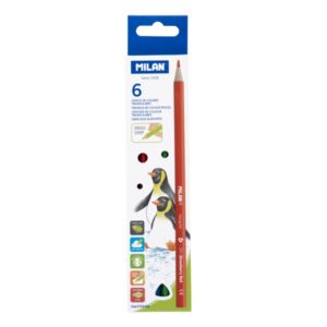 milan pack de 6 lapices de colores triangulares colores surtidos