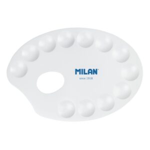 milan paleta para mezclas color blanco