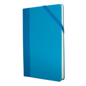 milan paperbook colours libreta mediana papel liso 208 hojas de 80g cierre elastico color azul