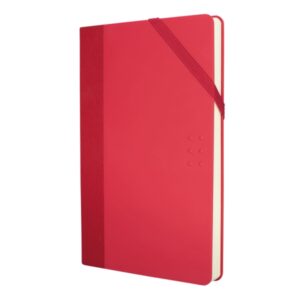 milan paperbook colours libreta mediana papel liso 208 hojas de 80g cierre elastico color rojo