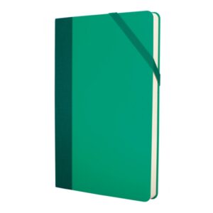 milan paperbook colours libreta mediana papel liso 208 hojas de 80g cierre elastico color verde