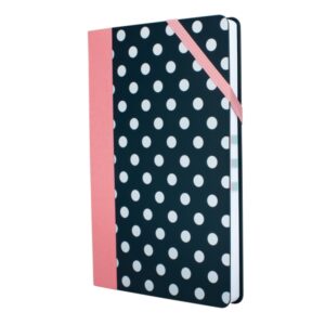 milan paperbook dots libreta mediana cuadriculado 208 hojas de 80g cierre elastico color negro