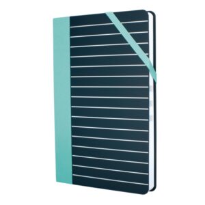 milan paperbook stripes libreta mediana cuadriculado 208 hojas de 80g cierre elastico color negro