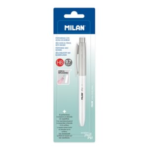 milan pl1 + portaminas 0.7mm superficie antibacteriana color gris